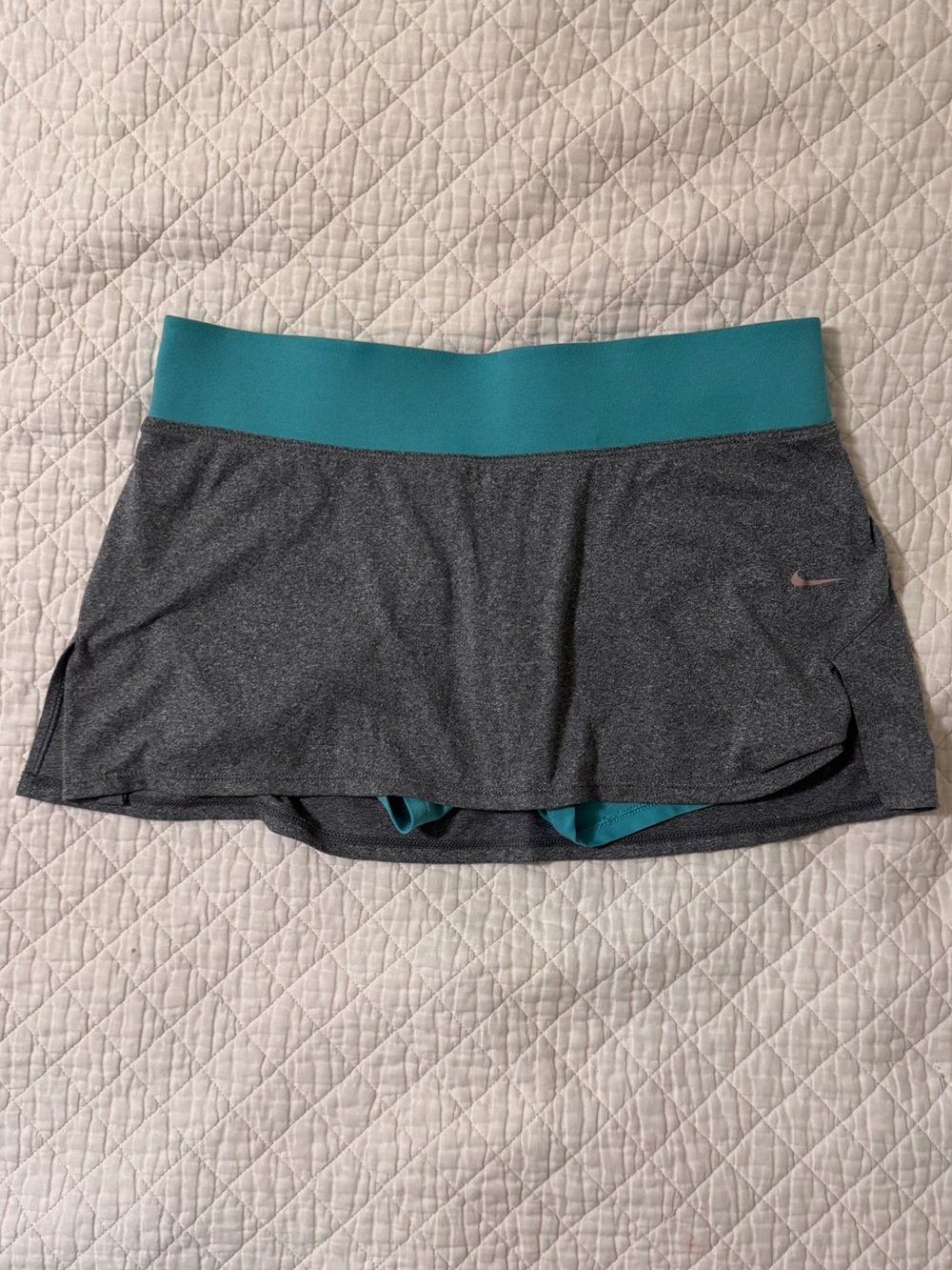 Nike Gray Skort with Teal Waistband